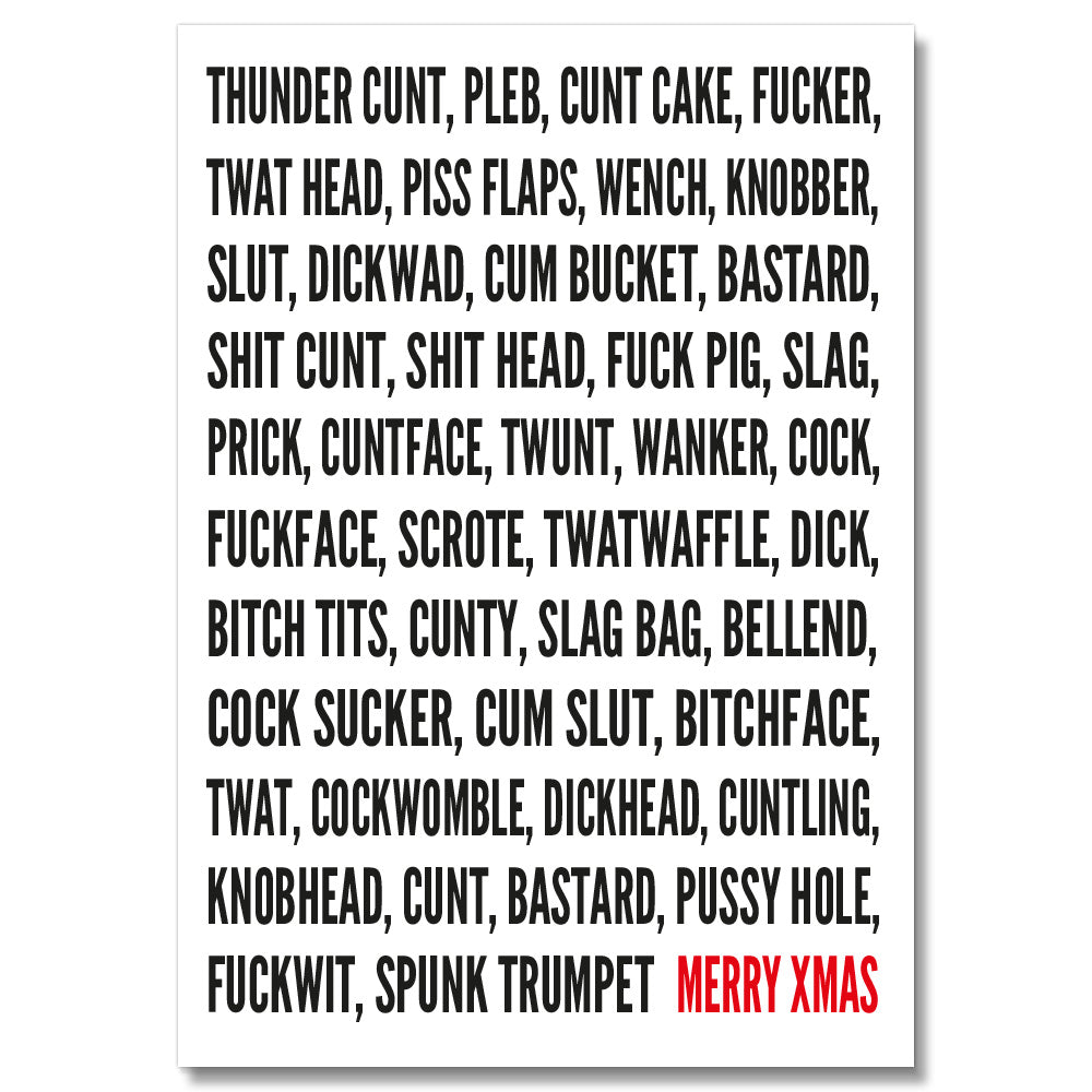 Insult Merry Xmas Christmas Card #1 image
